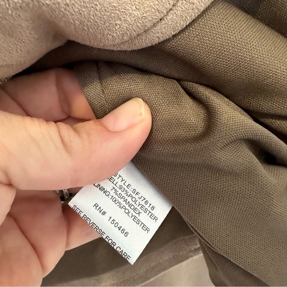 Market & Spruce Faux Suede Zip Moto Jacket - Picture 8 of 8